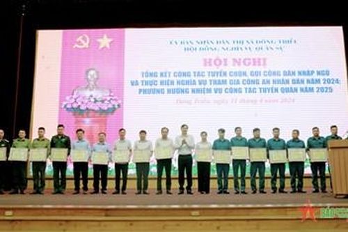 Thị xã Đông Triều (Quảng Ninh) triển khai công tác tuyển quân năm 2025