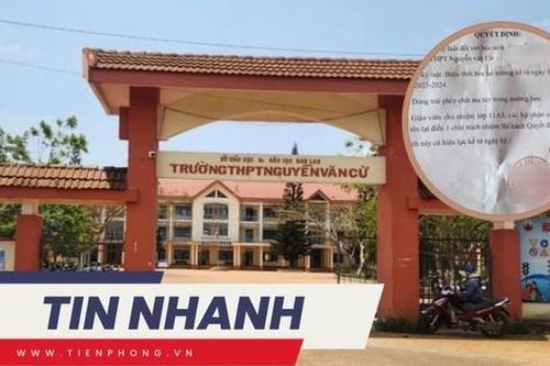TIN NHANH: Tin mới vụ buộc thôi học 2 học sinh âm tính với ma túy