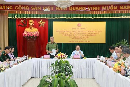 Ủy ban Thường vụ Quốc hội giám sát chuyên đề về giao thông tại Đồng Nai