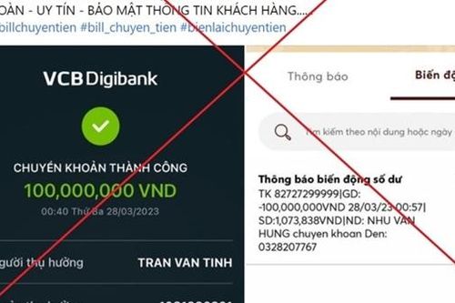 Lừa đảo bằng chiêu thức giả mạo biên lai chuyển tiền ngân hàng