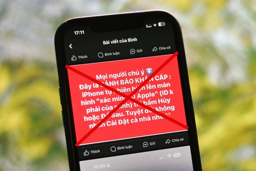 Bấm 'Xác minh Apple ID' không khiến iPhone bị hack