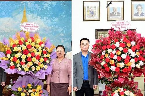 Bí thư Trung ương Đoàn thăm, chúc mừng Tết cổ truyền Đại sứ quán Lào và Campuchia