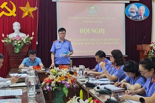 Sơ kết 2 năm thực hiện quy chế phối hợp giữa VKSND tỉnh và TAND tỉnh Thái Nguyên