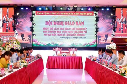 Giao ban Đảng ủy Khối các tỉnh, thành phố khu vực Miền Trung-Tây Nguyên năm 2024