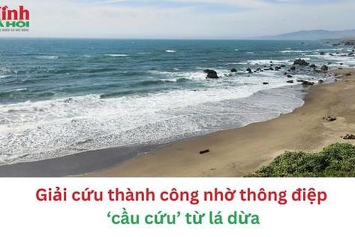 Giải cứu thành công nhờ thông điệp 'cầu cứu' từ lá dừa