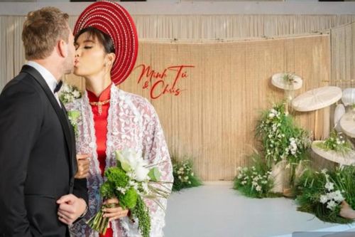 Không gian cưới đậm nét truyền thống của vợ chồng Minh Tú