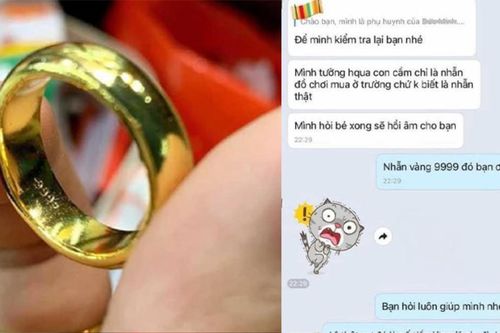 Con trai lớp 2 mang nhẫn vàng 5 chỉ tặng bạn gái, nửa đêm mẹ nhắn tin đòi và cái kết gây tranh cãi