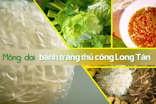 Mỏng dai bánh tráng thủ công Long Tân