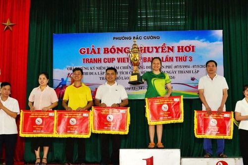 Phường Bắc Cường tổ chức thành công Giải bóng chuyền hơi tranh Cúp Vietcombank lần thứ 3