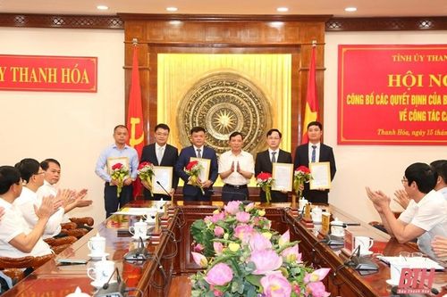 Thanh Hóa: điều động, bổ nhiệm nhiều cán bộ chủ chốt