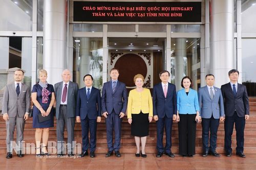 Phó Chủ tịch thứ nhất Quốc hội Hungary thăm, tìm hiểu thực tế tại tỉnh Ninh Bình