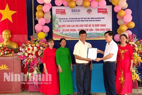 Ra mắt CLB Liên thế hệ tự giúp nhau ở huyện Kim Sơn