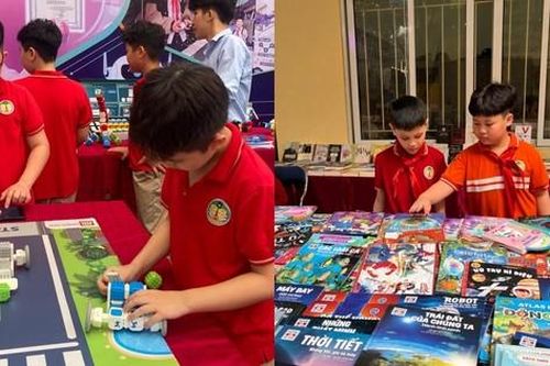 Tween Tiểu học CLC Tràng An hào hứng tham gia Ngày hội Sách và STEM 2024