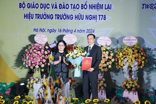 Công bố quyết định bổ nhiệm lại Hiệu trưởng Trường Hữu Nghị T78