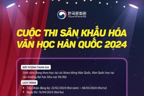 Cuộc thi 'Sân khấu hóa văn học Hàn Quốc' dành cho sinh viên Việt Nam