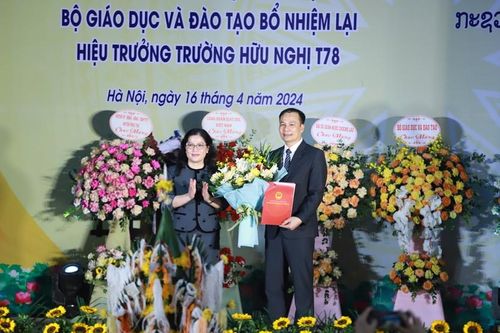 Công bố quyết định bổ nhiệm lại Hiệu trưởng Trường Hữu Nghị T78
