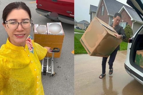 Cựu người mẫu Việt sang Mỹ bán cá khô được chồng cưng chiều, phụ giúp vận chuyển hàng