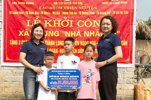 Trên 252 triệu đồng ủng hộ 3 cháu mồ côi xây Nhà nhân ái