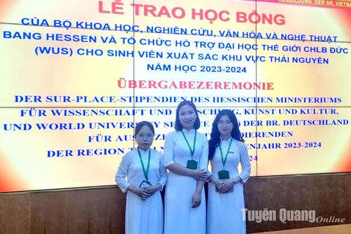 3 sinh viên xuất sắc của Trường Đại học Tân Trào được nhận học bổng Hessen