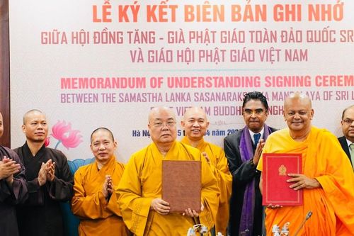 GHPGVN ký kết bản ghi nhớ với Tăng-già Phật giáo Sri Lanka