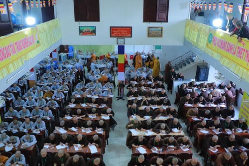 Bến Tre: 340 giới tử Đại giới đàn Thiện Duyên tham dự kỳ khảo hạch tại chùa Viên Minh