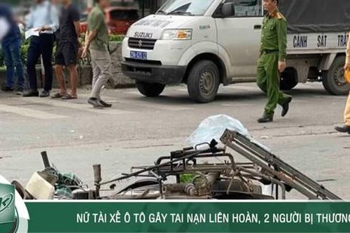 Sáng 16/4: Hiện trường vụ nữ tài xế lái ô tô 'điên' gây tai nạn liên hoàn khiến 2 người bị thương