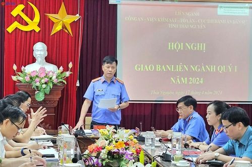 VKSND tỉnh tổ chức Hội nghị giao ban công tác phối hợp Liên ngành Quý I năm 2024