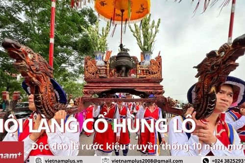Hội làng cổ Hùng Lô: Độc đáo lễ rước kiệu truyền thống sau 10 năm gián đoạn