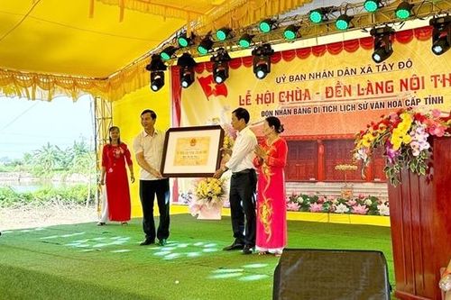 Chùa - Đền Nội Thôn đón nhận Bằng di tích lịch sử văn hóa cấp tỉnh