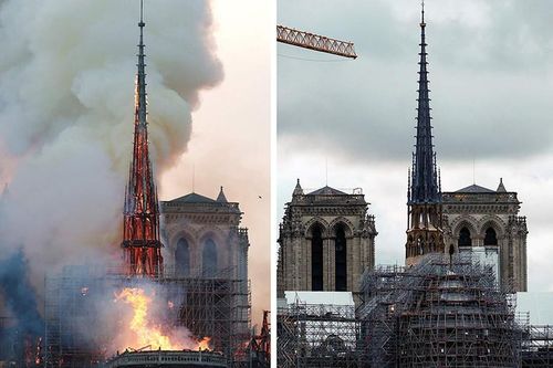 Chùm ảnh nhà thờ Đức Bà Paris 5 năm sau trận hỏa hoạn