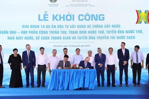 Khởi công nhà máy nước Xuân Mai