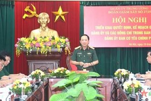 Triển khai Quyết định giám sát của Ban Thường vụ Quân ủy Trung ương đối với Đảng ủy Ban Cơ yếu Chính phủ