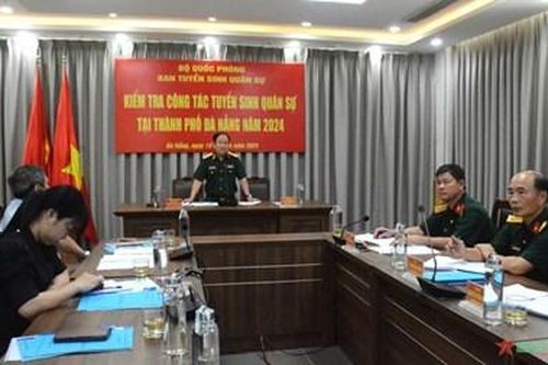 Ban Tuyển sinh quân sự Bộ Quốc phòng kiểm tra công tác tuyển sinh quân sự tại TP Đà Nẵng