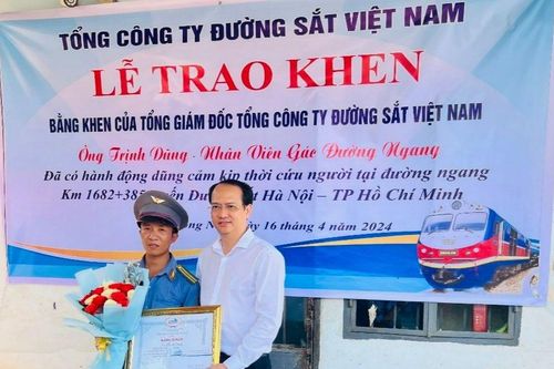 Khen thưởng nhân viên gác chắn tàu dũng cảm cứu người tại Đồng Nai