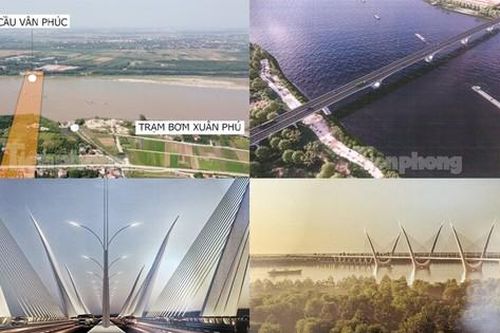 Hình ảnh thiết kế cầu Vân Phúc và Thượng Cát sẽ khởi công năm 2024