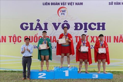 Giải vô địch vật dân tộc Quốc gia lần thứ 28: Đoàn Hà Nội xếp thứ Nhất