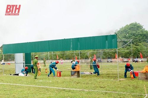 Triệu Sơn: Sôi nổi Hội thi nghiệp vụ chữa cháy và cứu nạn, cứu hộ 'Tổ liên gia an toàn phòng cháy, chữa cháy' năm 2024