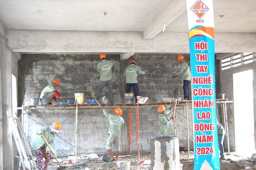 Công ty Cổ phần Xây lắp An Giang tổ chức Hội thi Tay nghề thợ giỏi công nhân xây dựng năm 2024
