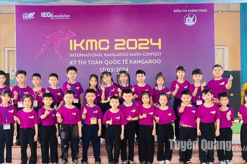 Trường Tiểu học Lê Văn Tám có 22 học sinh đoạt giải tại Kỳ thi Toán quốc tế Kangaroo - IKMC 2024