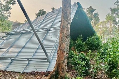 Quảng Trị: Lốc xoáy làm hàng chục ngôi nhà bị sập và tốc mái
