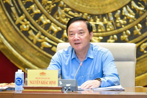Phó Chủ tịch Quốc hội Nguyễn Khắc Định làm việc với các cơ quan về tiến độ biên soạn các cuốn sách của Quốc hội Việt Nam