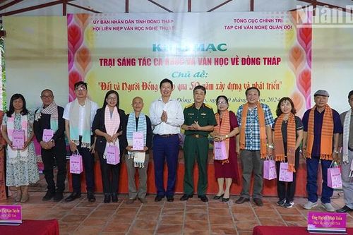 55 nhạc sĩ, nhà văn, nhà thơ các vùng miền dự trại sáng tác tại Đồng Tháp