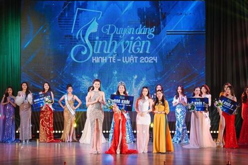 Nữ sinh khoa Luật đăng quang 'Duyên dáng sinh viên Kinh tế - Luật' 2024