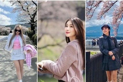Mỹ nhân Việt sang Nhật ngắm hoa anh đào: Người như nữ sinh, người diện 'cây' hiệu vài trăm triệu