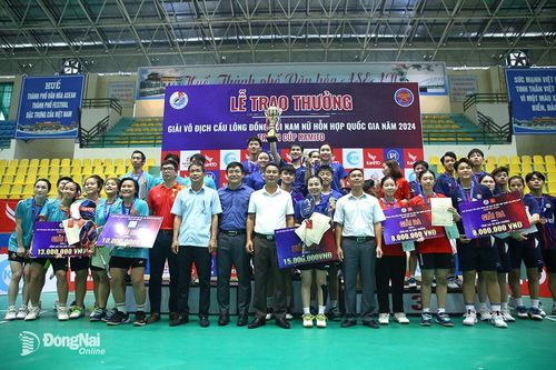 Bắc Giang vô địch Giải cầu lông đồng đội nam nữ hỗn hợp quốc gia 2024