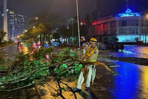 Hà Nội xuyên đêm khắc phục hậu quả mưa dông lớn