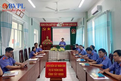 VKSND thị xã Trảng Bàng tổ chức cuộc thi về kỹ năng xây dựng bản luận tội