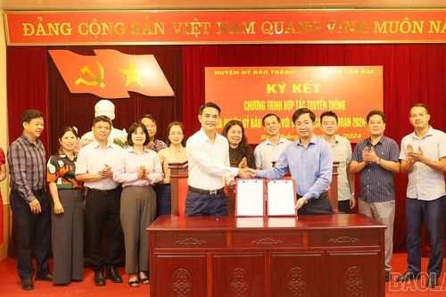 Báo Lào Cai và Huyện ủy Bảo Thắng ký kết chương trình hợp tác truyền thông giai đoạn 2024 - 2025