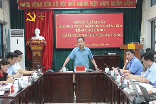 Giám sát tình hình thực hiện Nghị quyết số 95/2021/NQ-HĐND tại huyện Hạ Lang