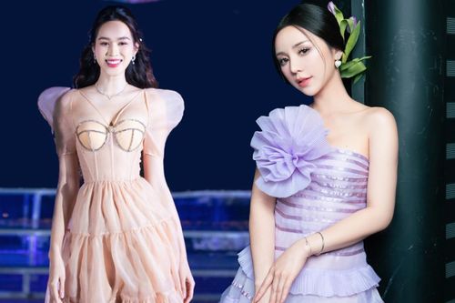 Hoa hậu Đỗ Thị Hà đọ sắc cùng nữ diễn viên phim 'Đừng làm mẹ cáu'